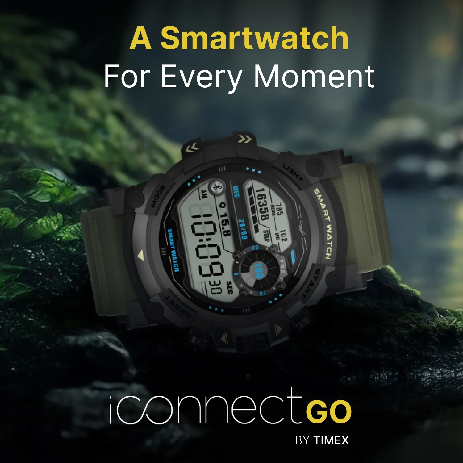 Timex iConnect Go 1.38 inches (3.50 cm) Display with Functional Crown and BT Calling Smartwatch For Unisex - TWIXW801T - Image 9