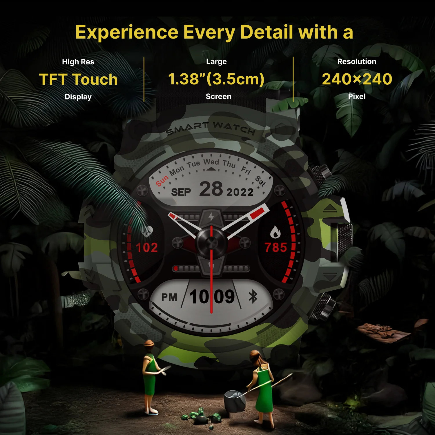 Timex iConnect Go 1.38 inches (3.50 cm) Display with Functional Crown and BT Calling Smartwatch For Unisex - TWIXW802T - Image 11