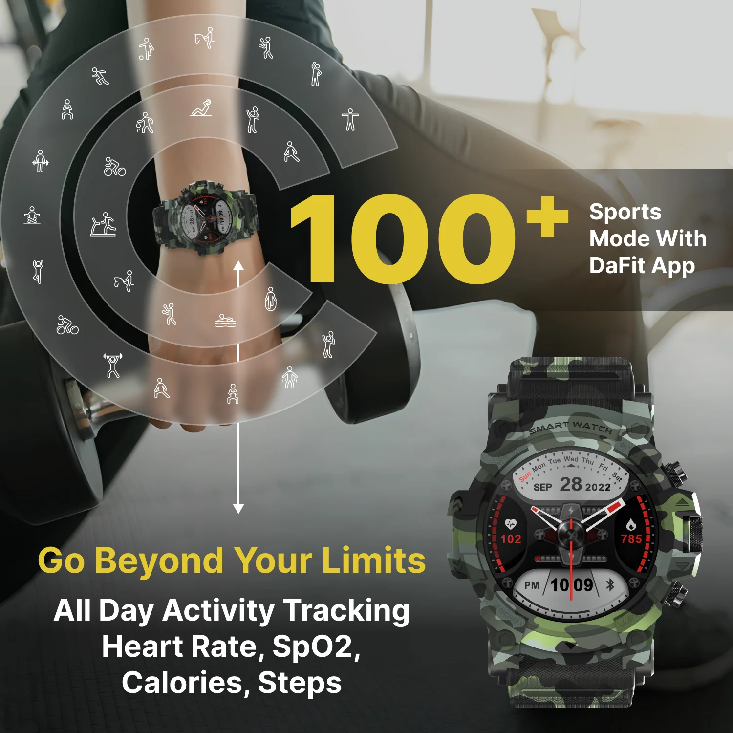 Timex iConnect Go 1.38 inches (3.50 cm) Display with Functional Crown and BT Calling Smartwatch For Unisex - TWIXW802T - Image 12