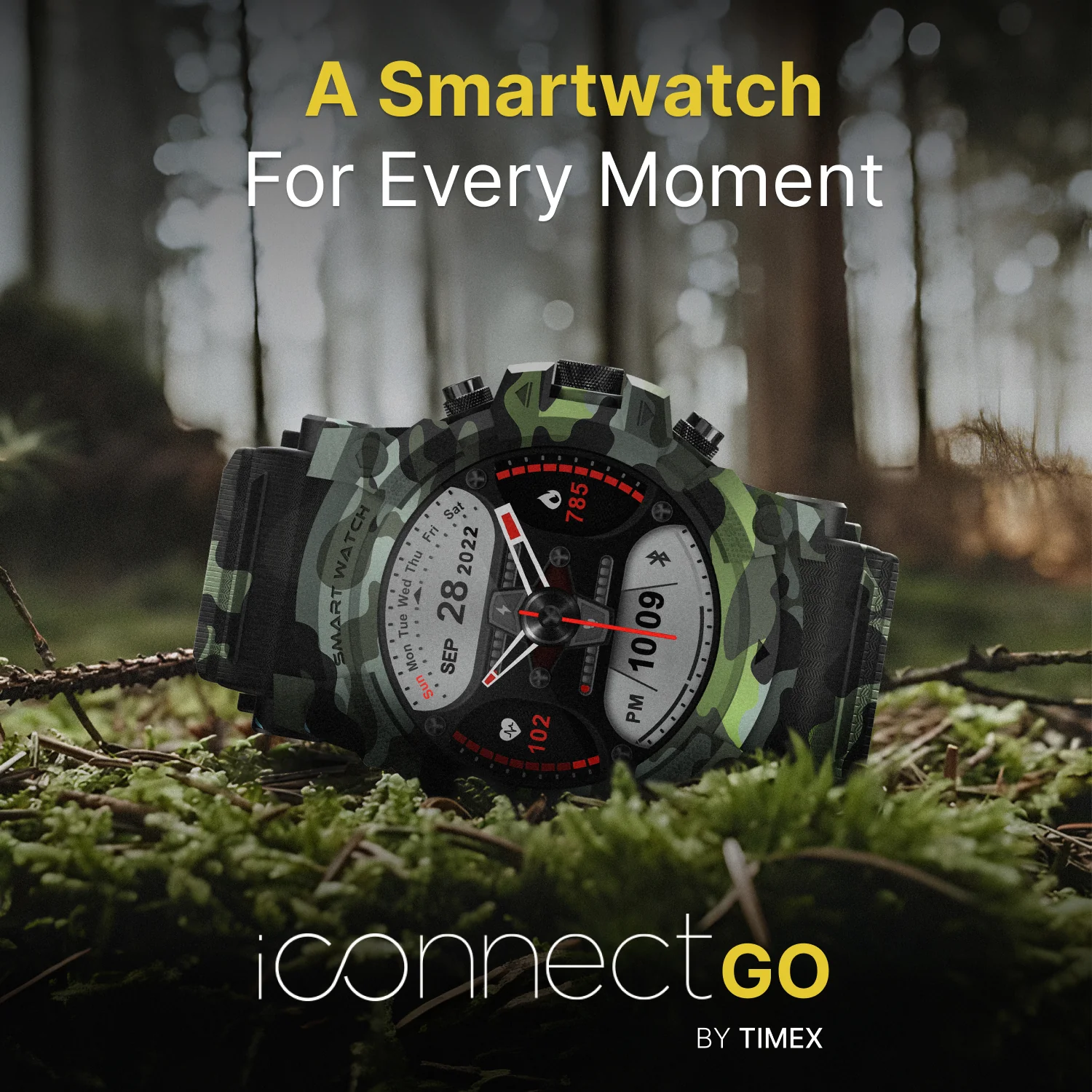 Timex iConnect Go 1.38 inches (3.50 cm) Display with Functional Crown and BT Calling Smartwatch For Unisex - TWIXW802T - Image 9