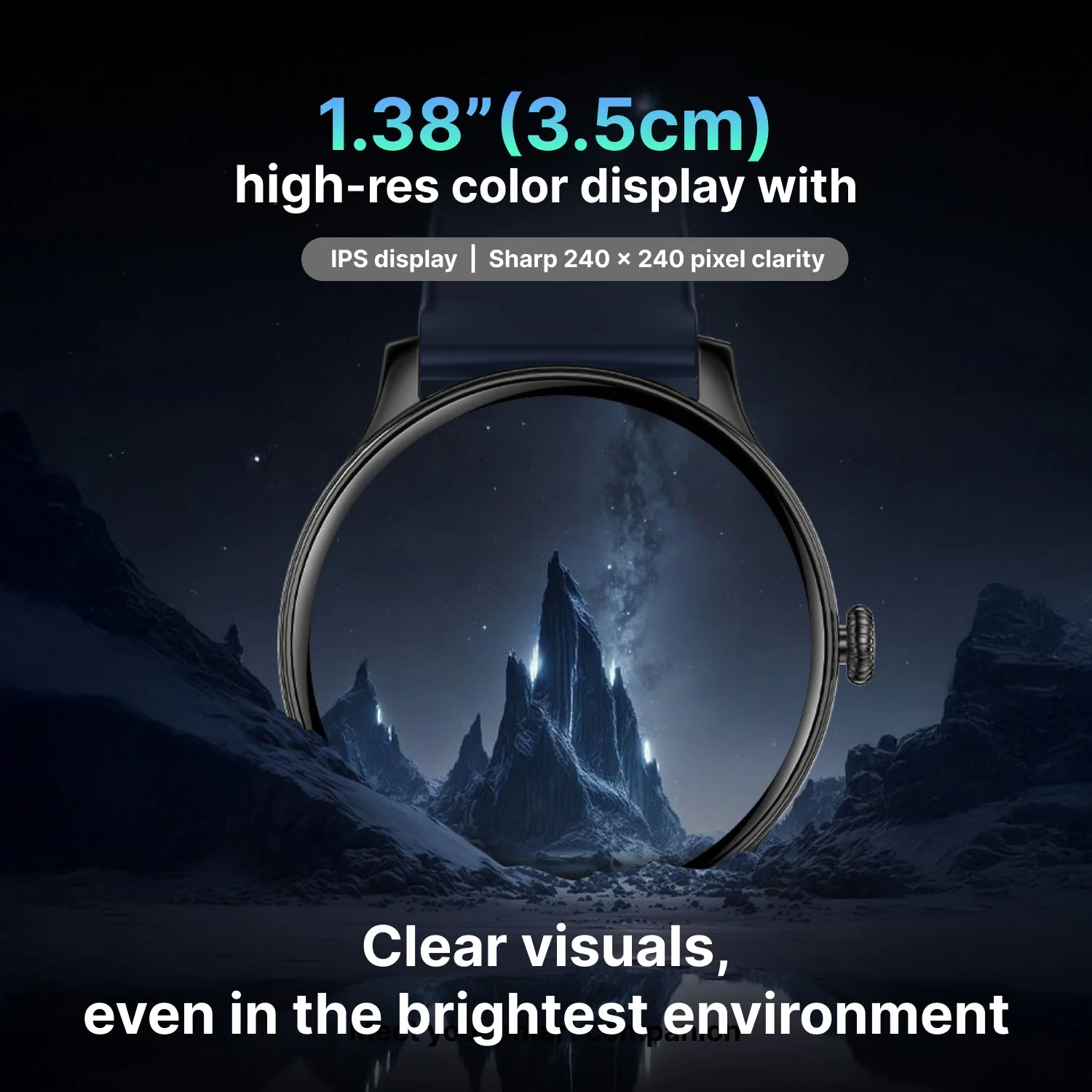 Timex iConnect Pro 1.38(3.50 cm) Display with Functional Crown and BT Calling Smartwatch For Unisex - TWIXW1202T - Image 3