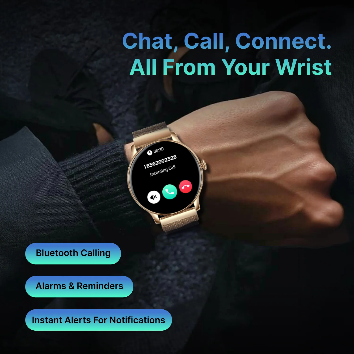 Timex iConnect Pro 1.38(3.50 cm) Display with Functional Crown and BT Calling Smartwatch For Unisex - TWIXW1204T - Image 13