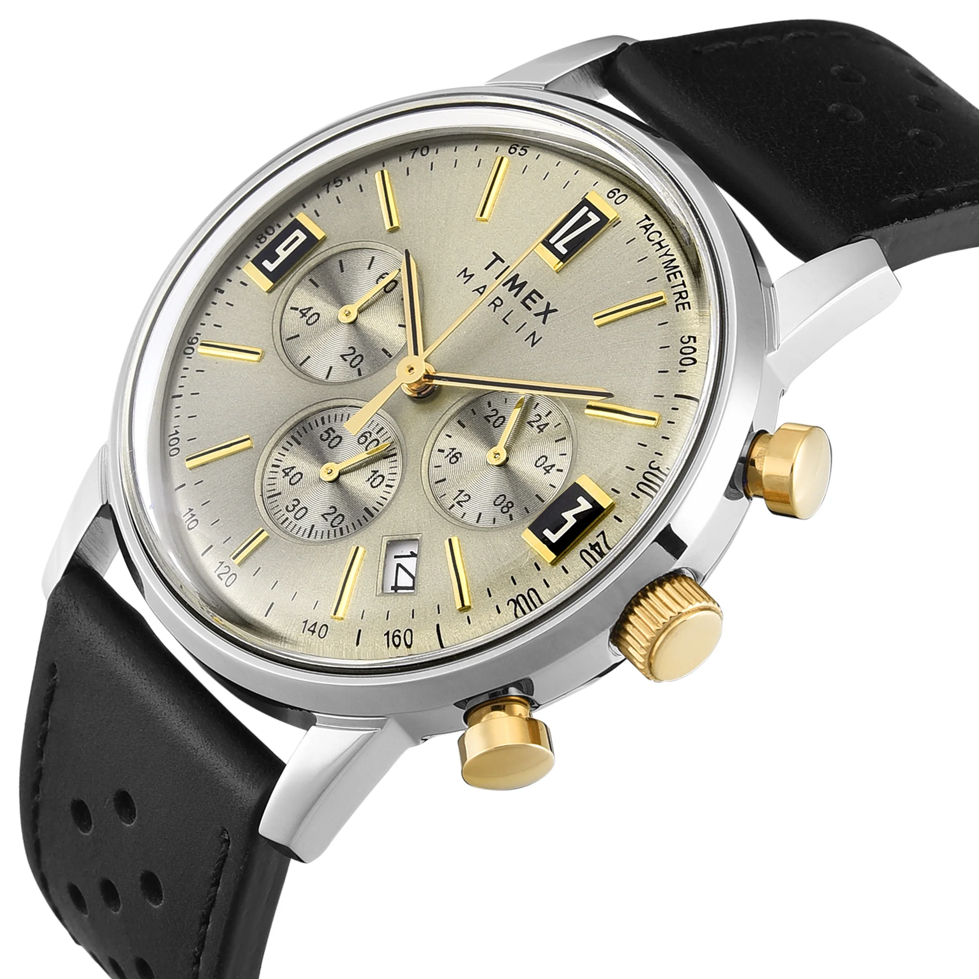 Timex Marlin Beige Round Dial Analog Men's Watch - TWEG26705 - Image 2