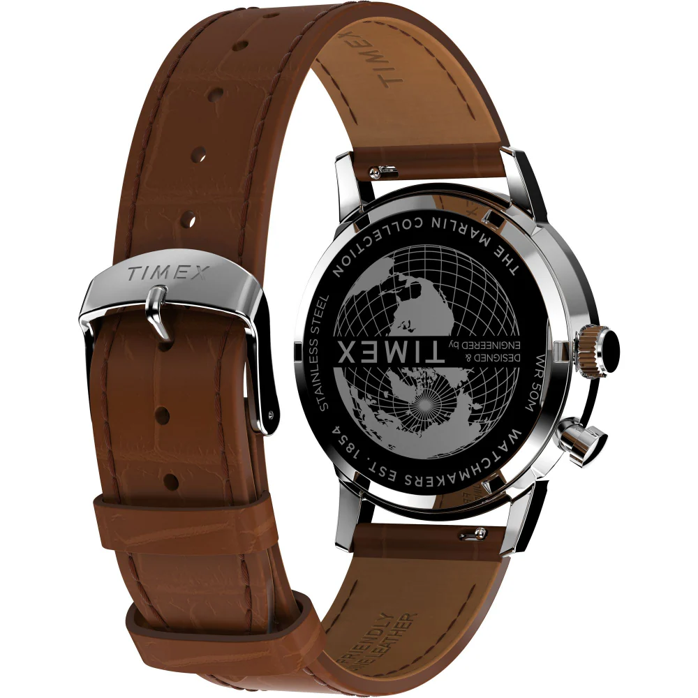 Marlin Moon Phase 40mm Leather Strap Watch - Image 2