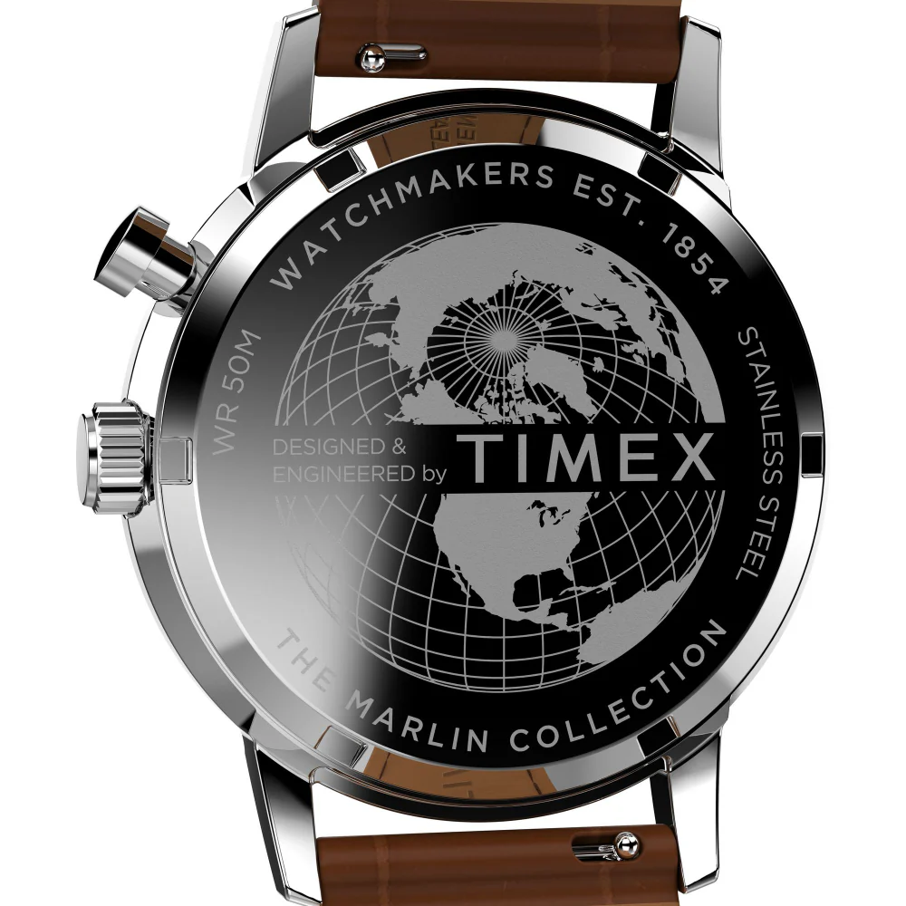 Marlin Moon Phase 40mm Leather Strap Watch - Image 3