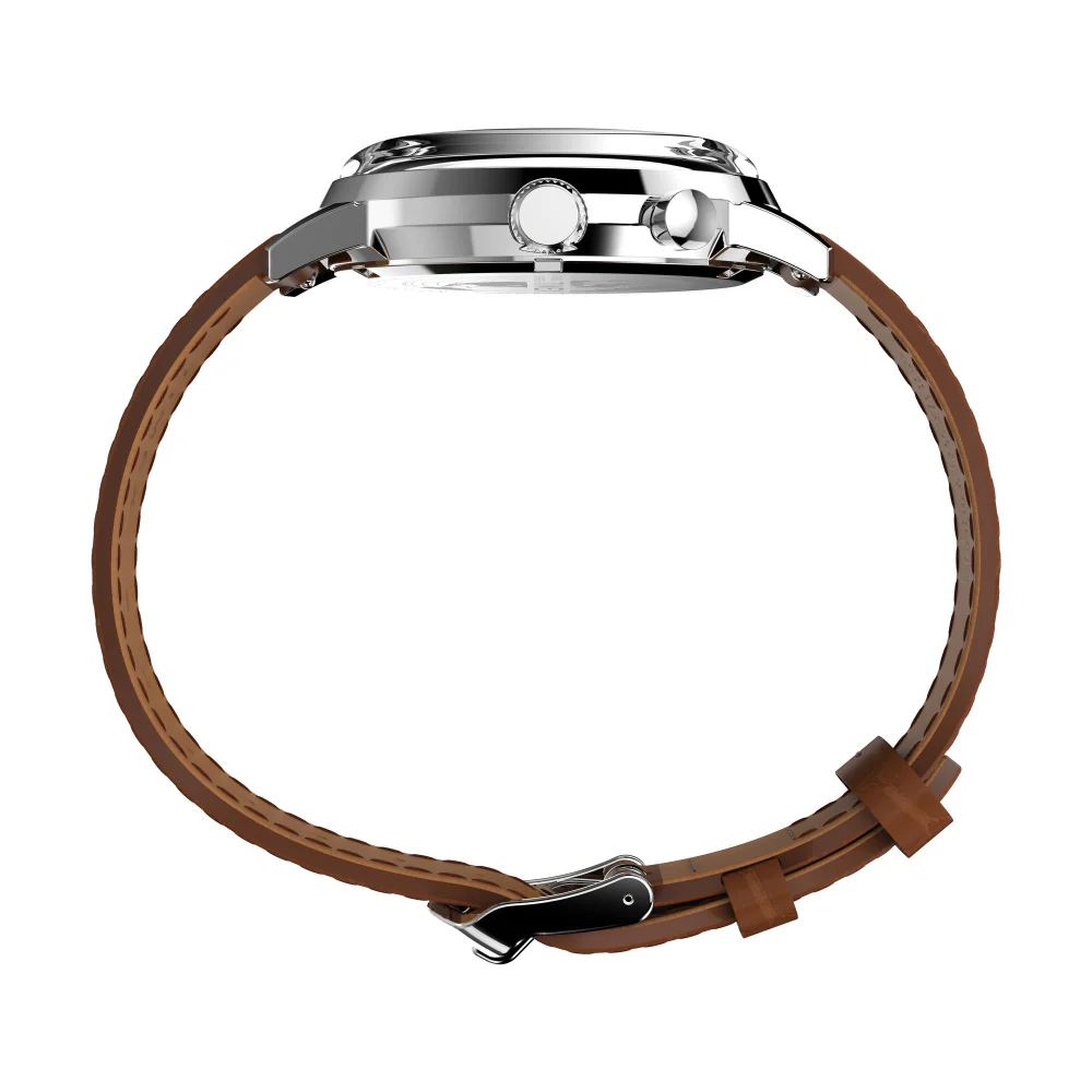 Marlin Moon Phase 40mm Leather Strap Watch - Image 5