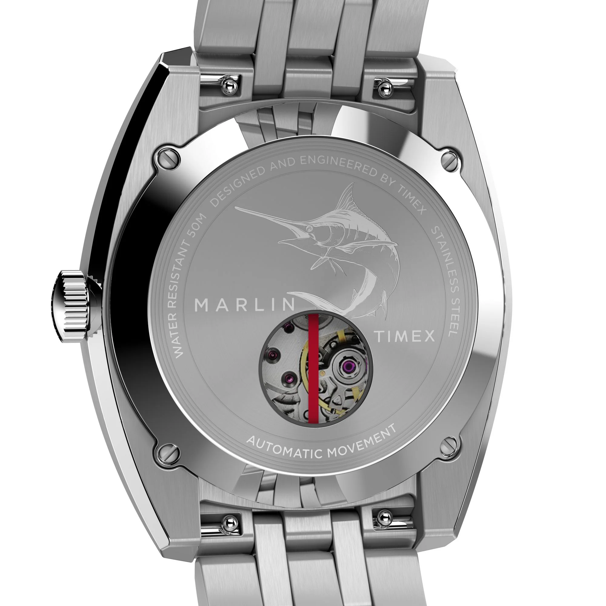 TIMEX Marlin Men Black Tonneau Dial Automatic Analog Watch - TW2W58800UJ - Image 5
