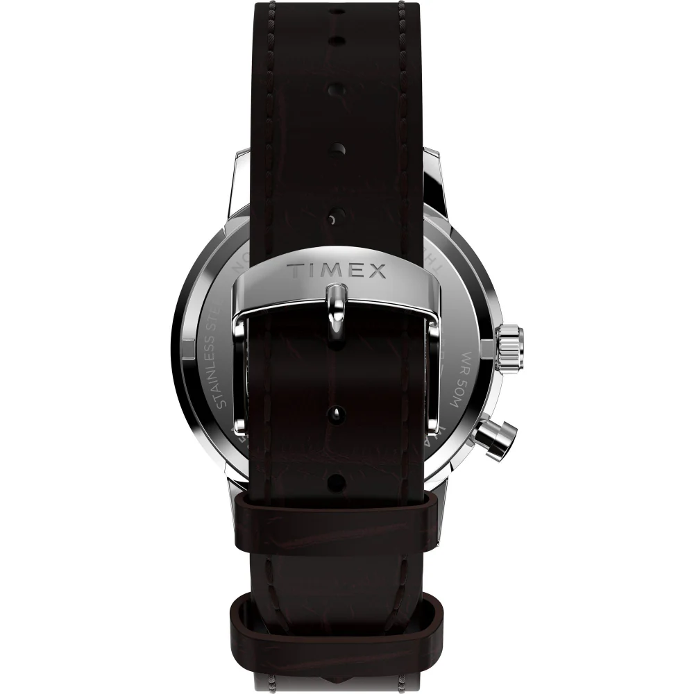 Marlin Moon Phase 40mm Leather Strap Watch - Image 4