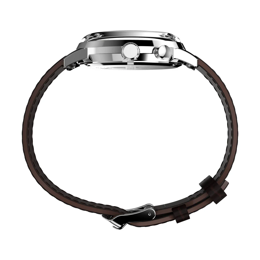 Marlin Moon Phase 40mm Leather Strap Watch - Image 5