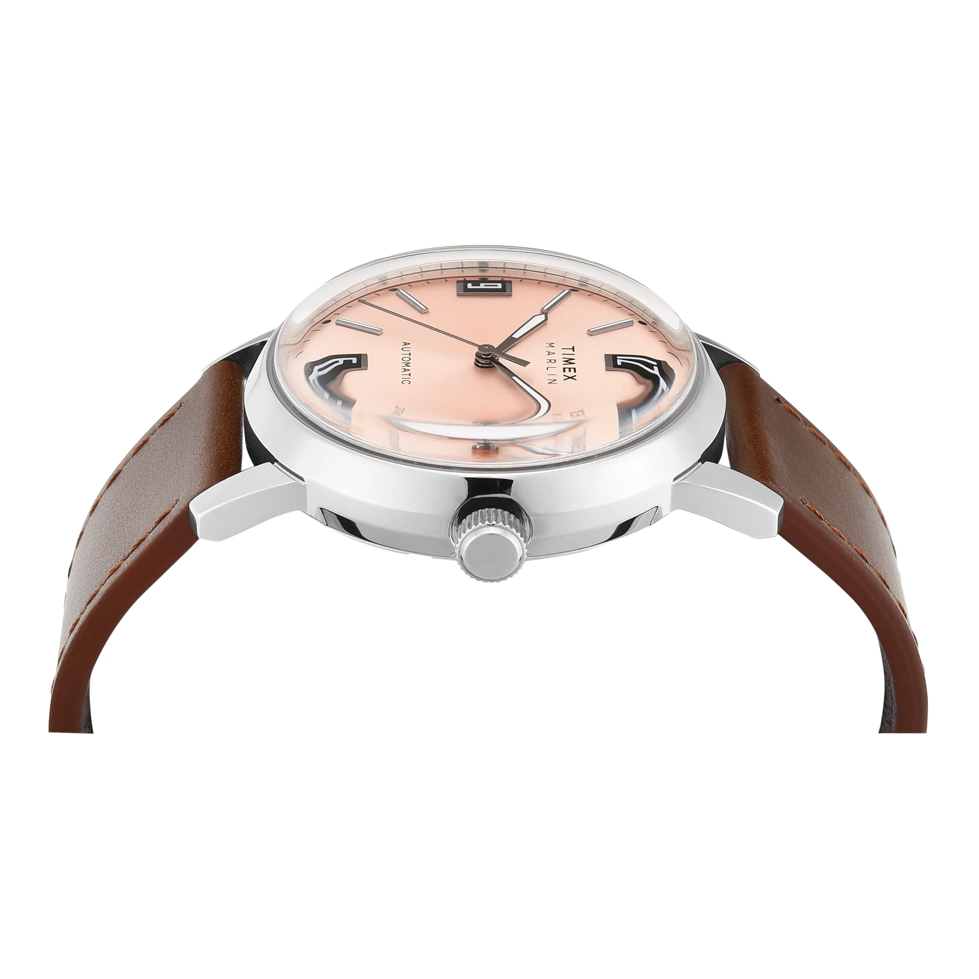 Timex Marlin Pink Round Dial Mechanical Automatic Men's Watch - TWEG26701 - Image 4