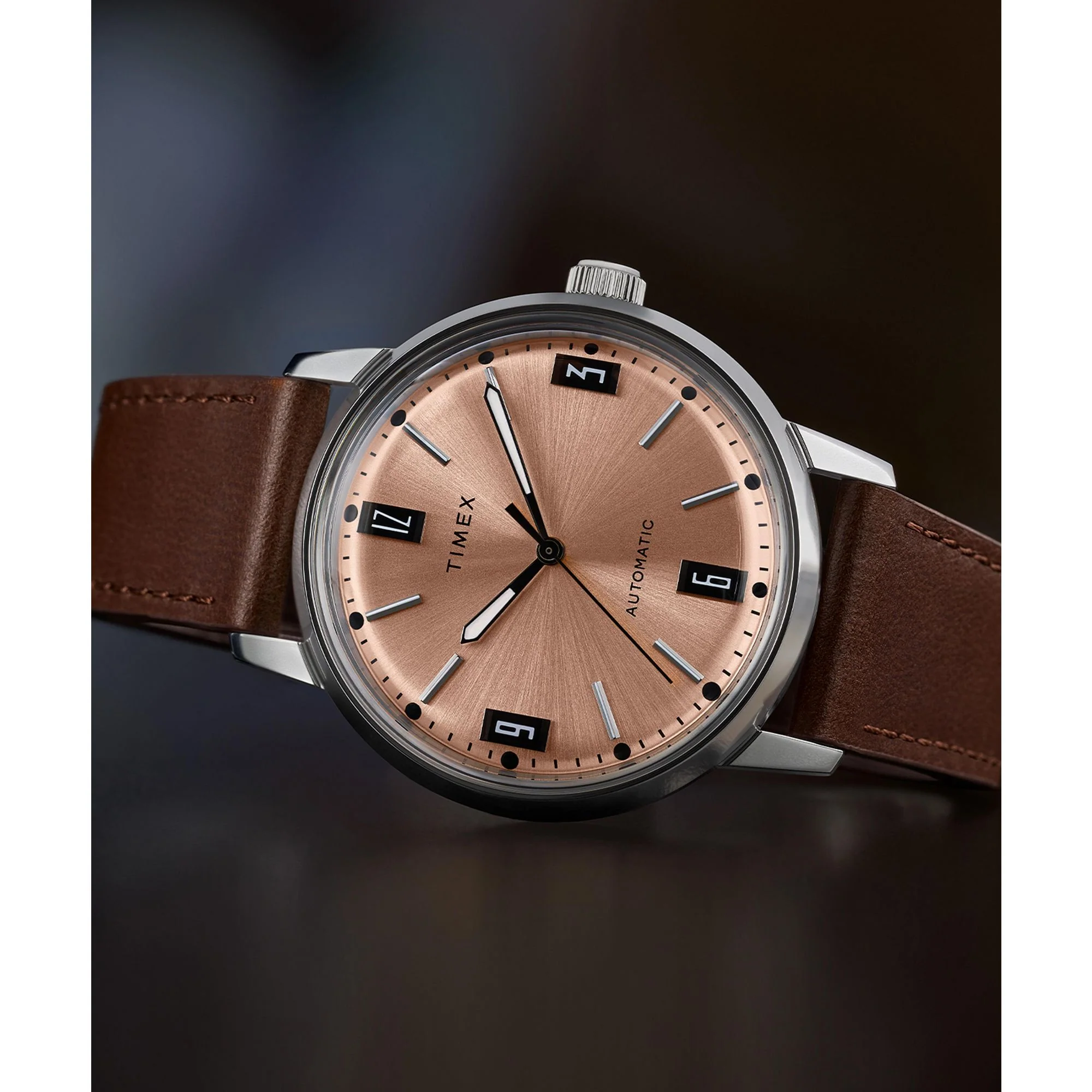 Timex Marlin Pink Round Dial Mechanical Automatic Men's Watch - TWEG26701 - Image 7
