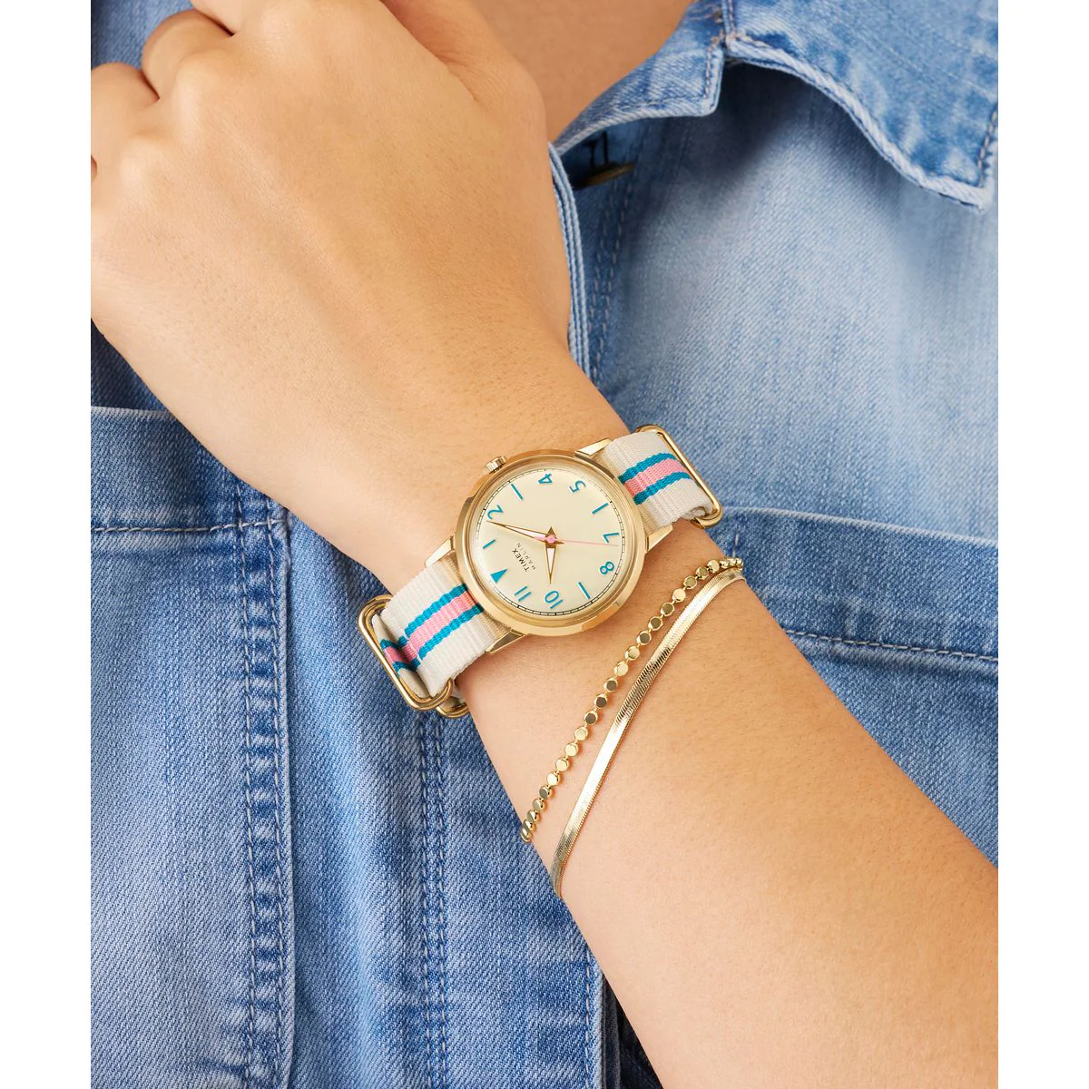 Timex Marlin Round 34mm Beige Dial Analog Women Watch - TW2Y49800UJ - Image 7
