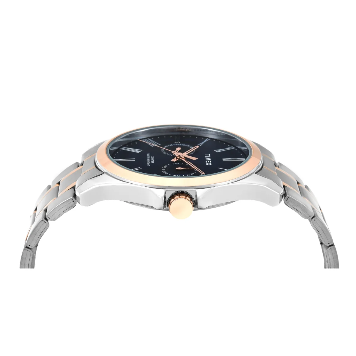 Timex Men Analog Blue Round Brass Dial Watch- TW000X131 - Image 5