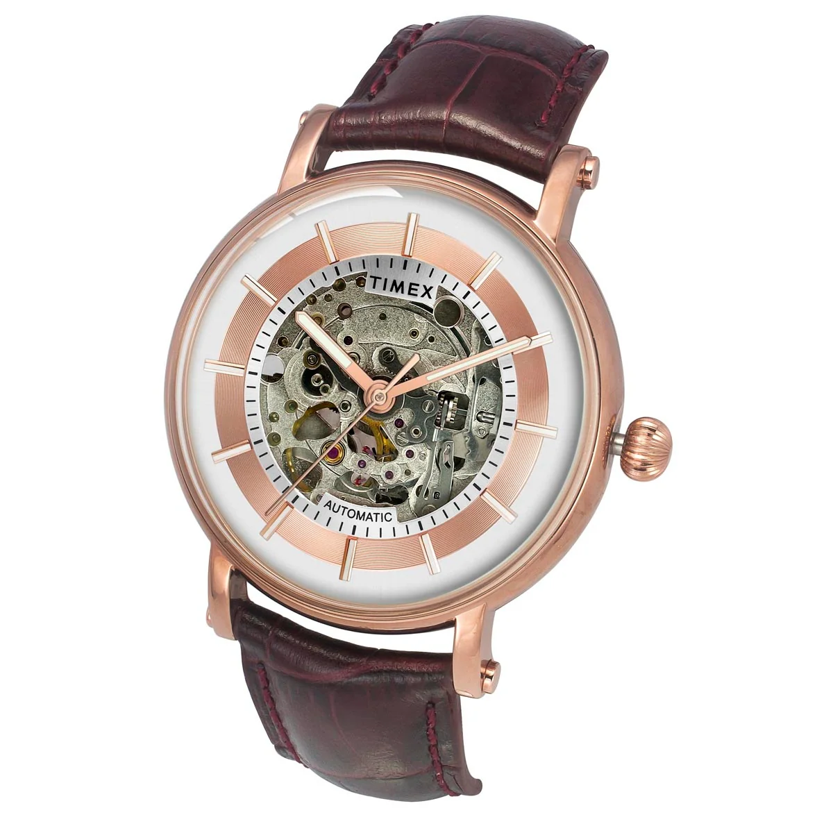 Timex Men Automatic Silver Round Stainless Steel Dial Watch- TWEG16719 - Image 2