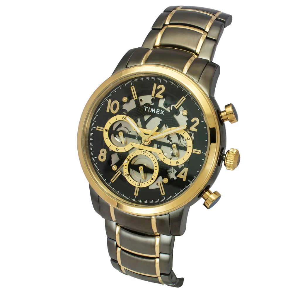 Timex Men Black Round Dial Analog Watch - TWEG20208 - Image 2