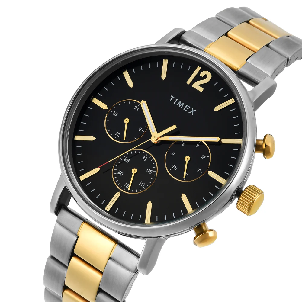 Timex Men Black Round Multifunction Dial Watch- TWEG20027 - Image 2