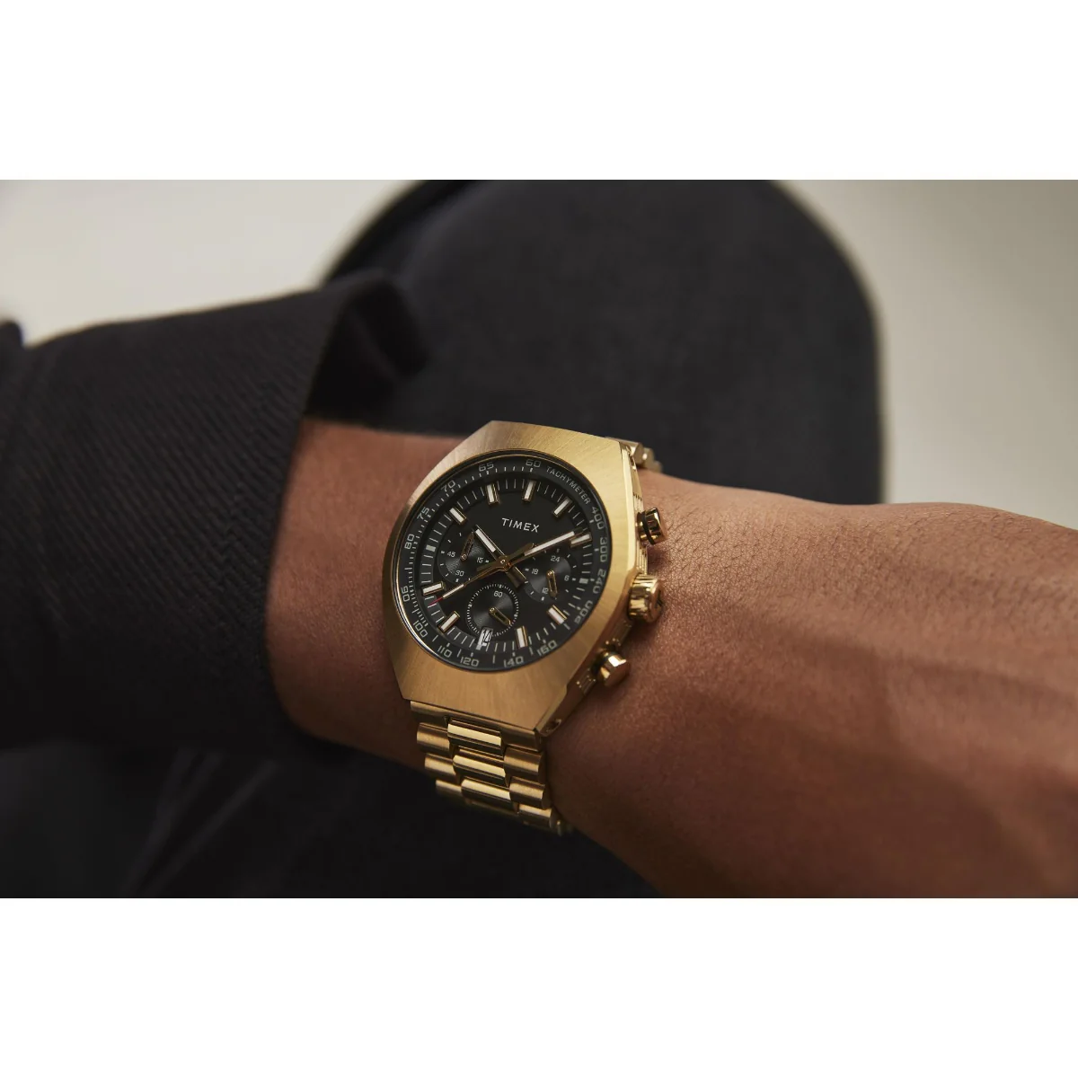 Timex Legacy Tonneau Chronograph 42mm Stainless Steel Bracelet Watch - Image 2