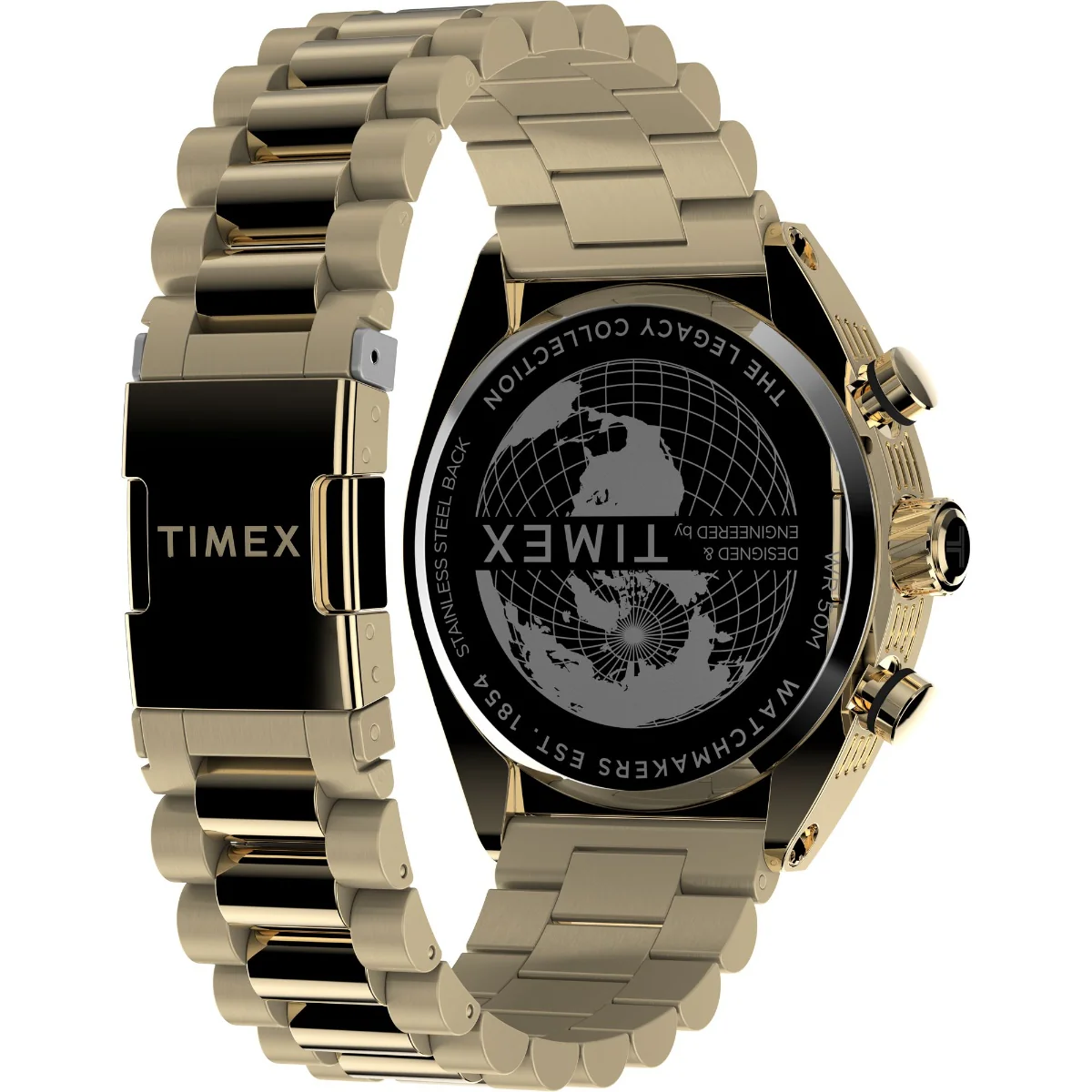 Timex Legacy Tonneau Chronograph 42mm Stainless Steel Bracelet Watch - Image 5