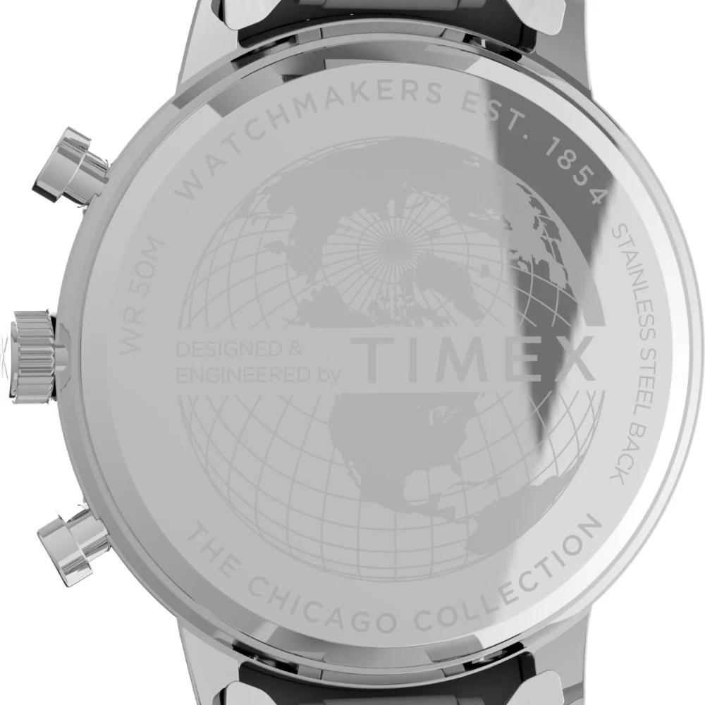 Chicago Chronograph 43mm Stainless Steel Bracelet Watch - Image 5