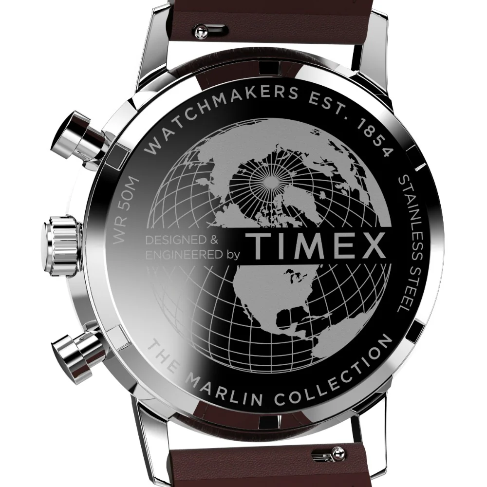 Marlin Chronograph Tachymeter 40mm Leather Strap Watch - Image 5
