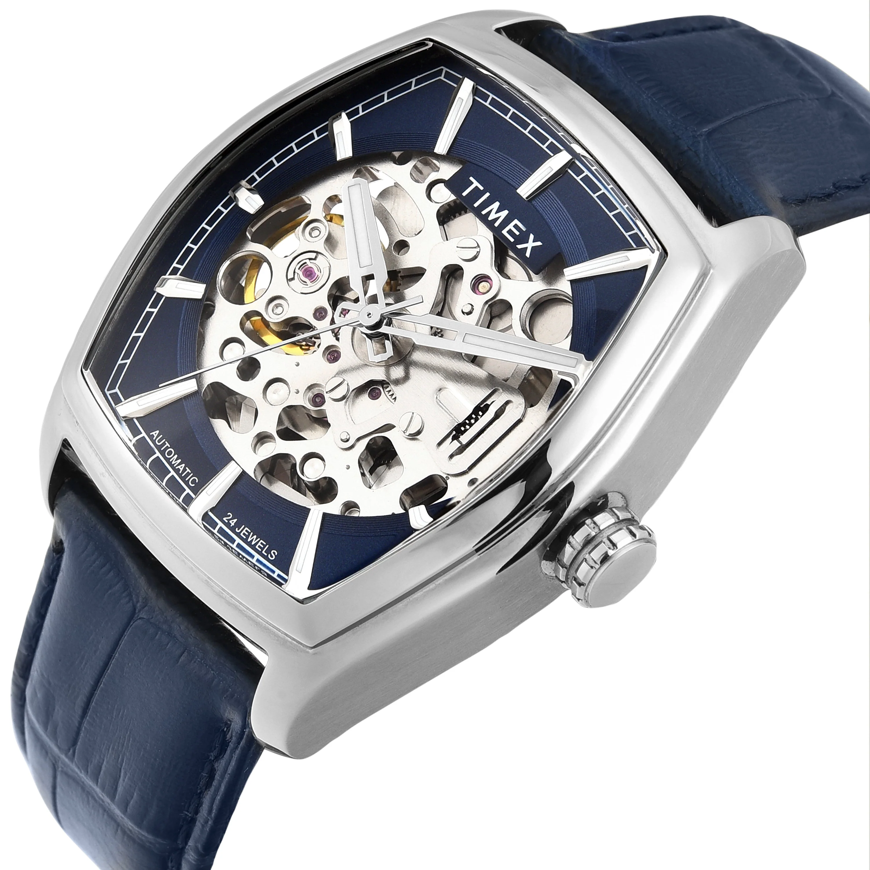 TIMEX Men Blue Rectangle Dial Analog Automatic Watch - TWEG25900 - Image 2