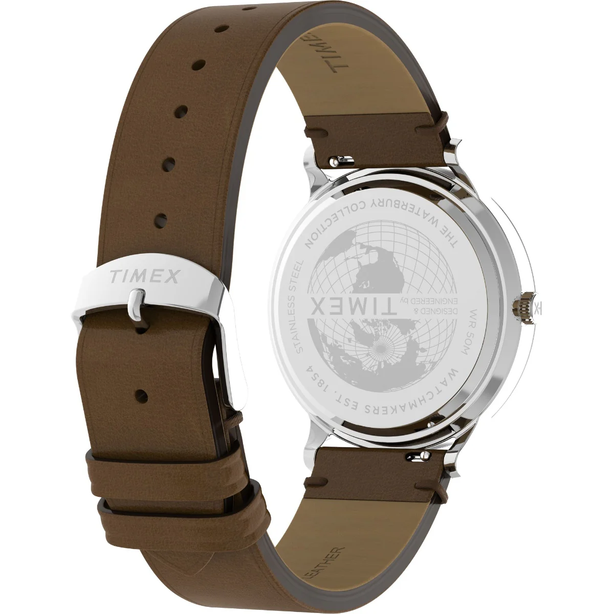 Waterbury Classic 40mm Leather Strap Watch - Image 4