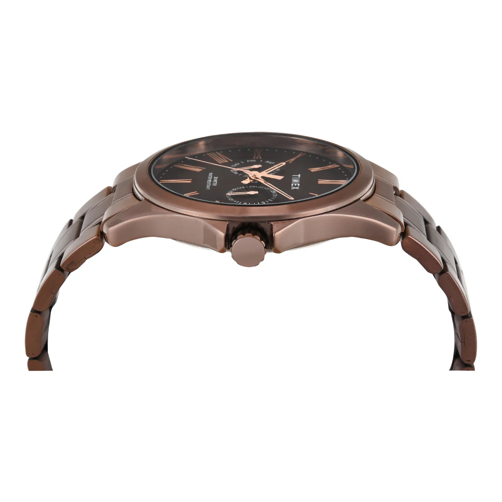 Timex Men Brown Round Analog Dial Watch- TW000X136 - Image 4
