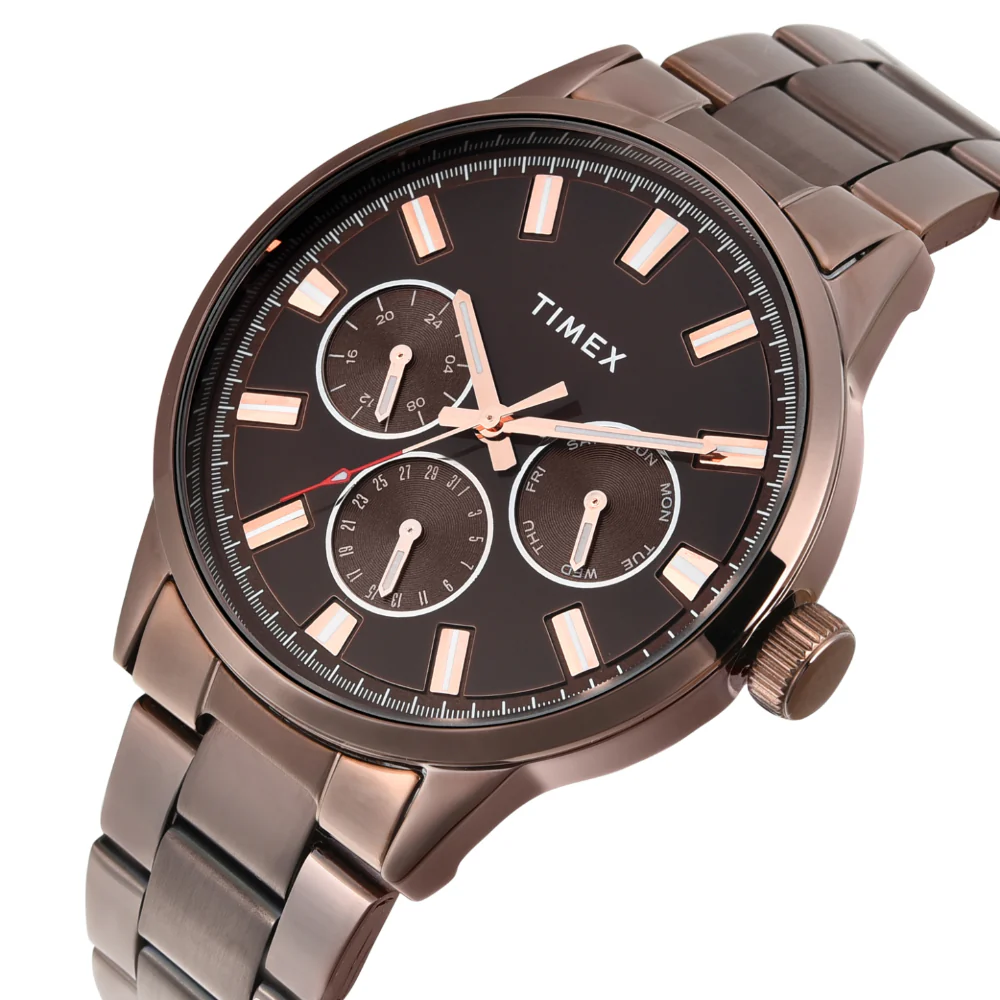 Timex Men Brown Round Multifunction Dial Watch- TWEG19929 - Image 2