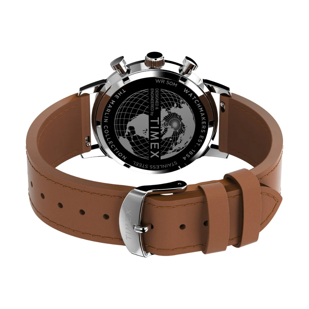 Marlin Chronograph Tachymeter 40mm Leather Strap Watch - Image 4