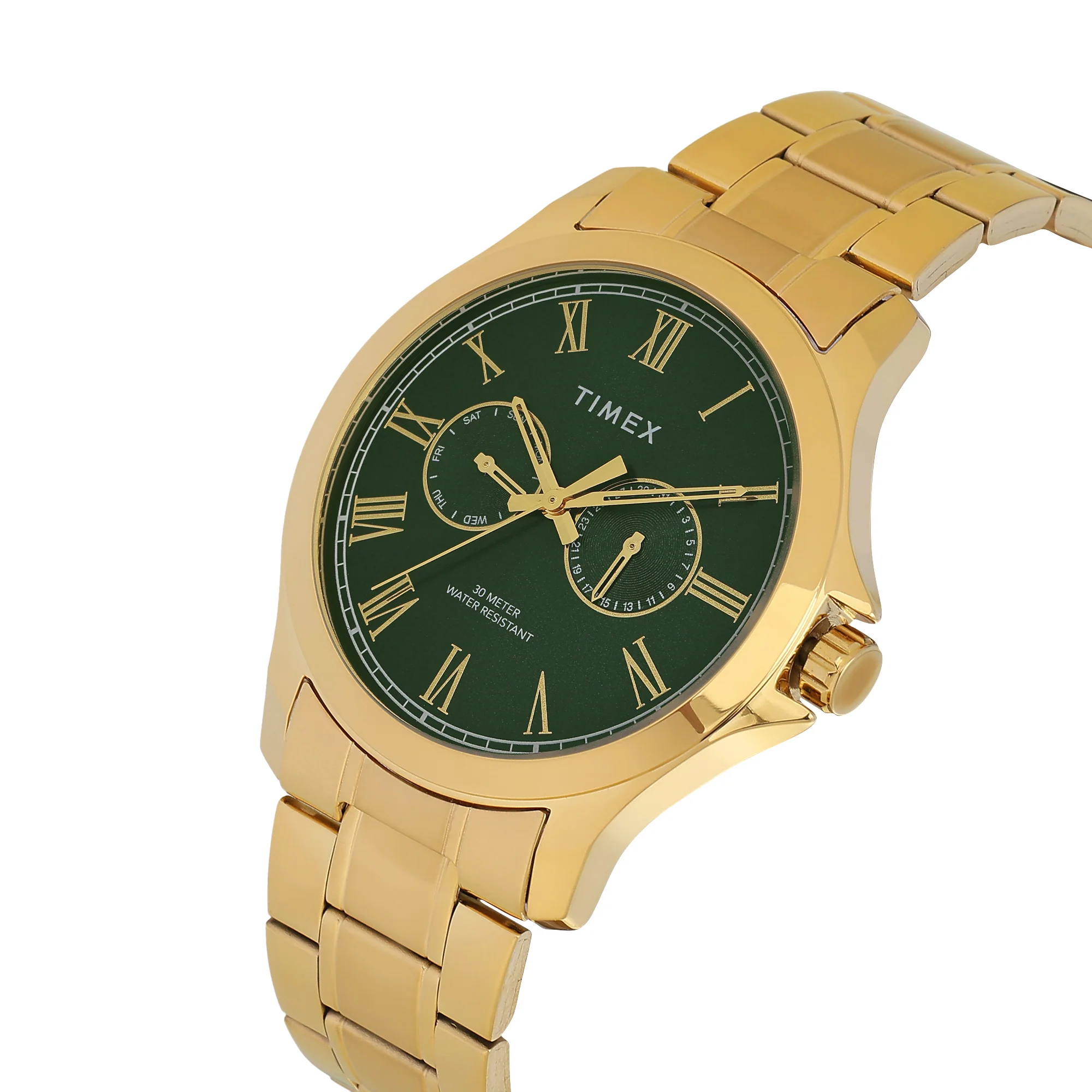 Timex Men Green Round Dial Analog Watch - TW000X142 - Image 2