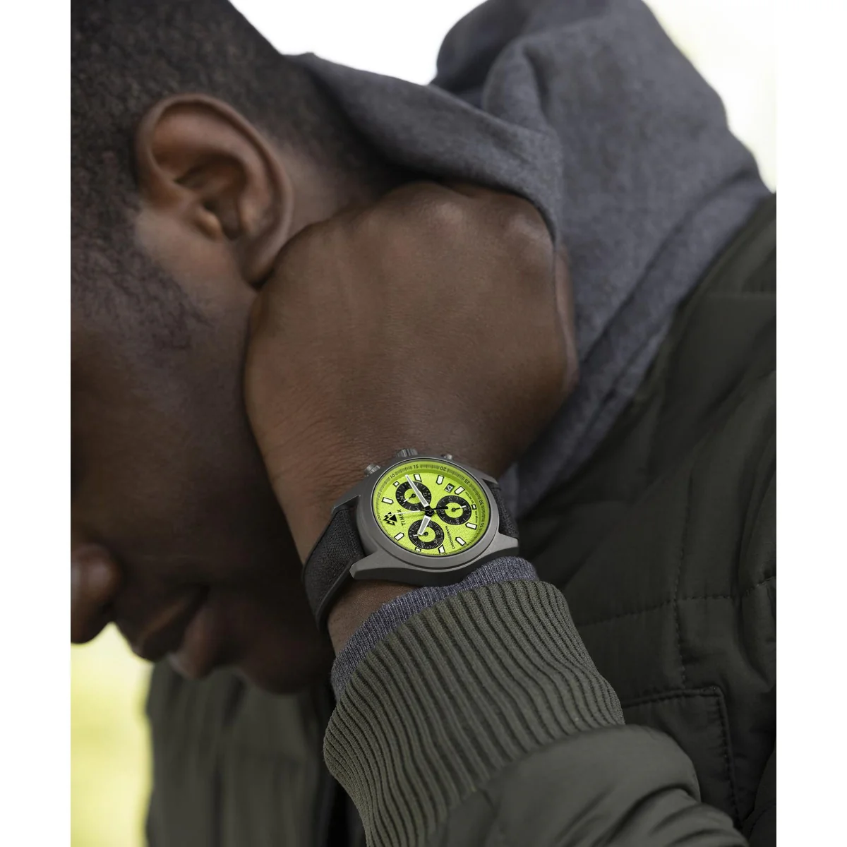 Expedition North Field Chrono 43mm Recycled Mixed Materials Strap Watch: - Image 4