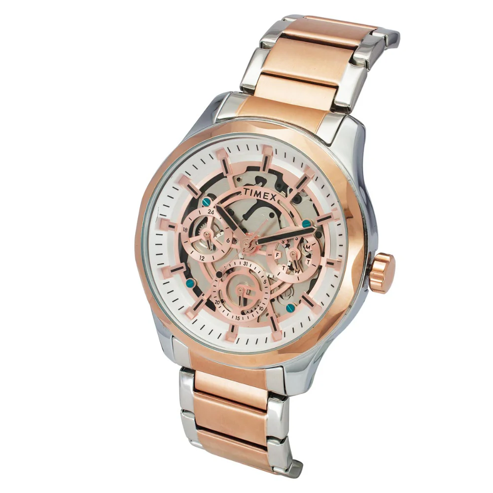 Timex Men Rose Gold Round Dial Analog Watch - TW0TG7629 - Image 2