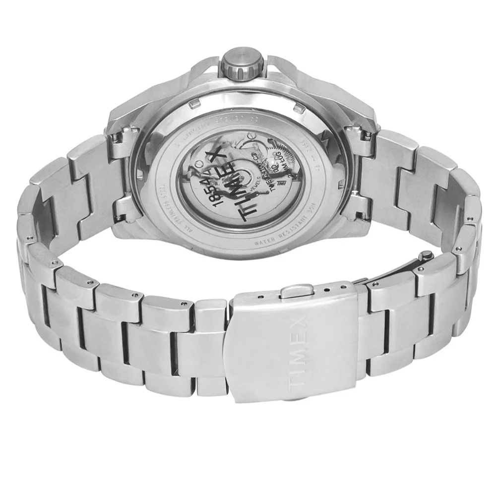 Timex Men Silver Round Dial Analog Automatic Watch - TWEG24100 - Image 3