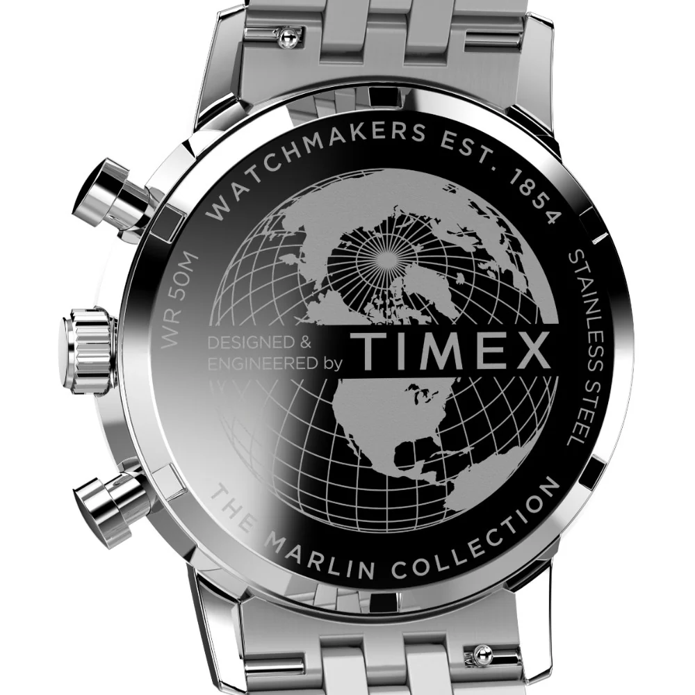 Timex Marlin Men Silver-Tone Analog Round Stainless Steel Dial Watch - TW2W10400UJ - Image 4