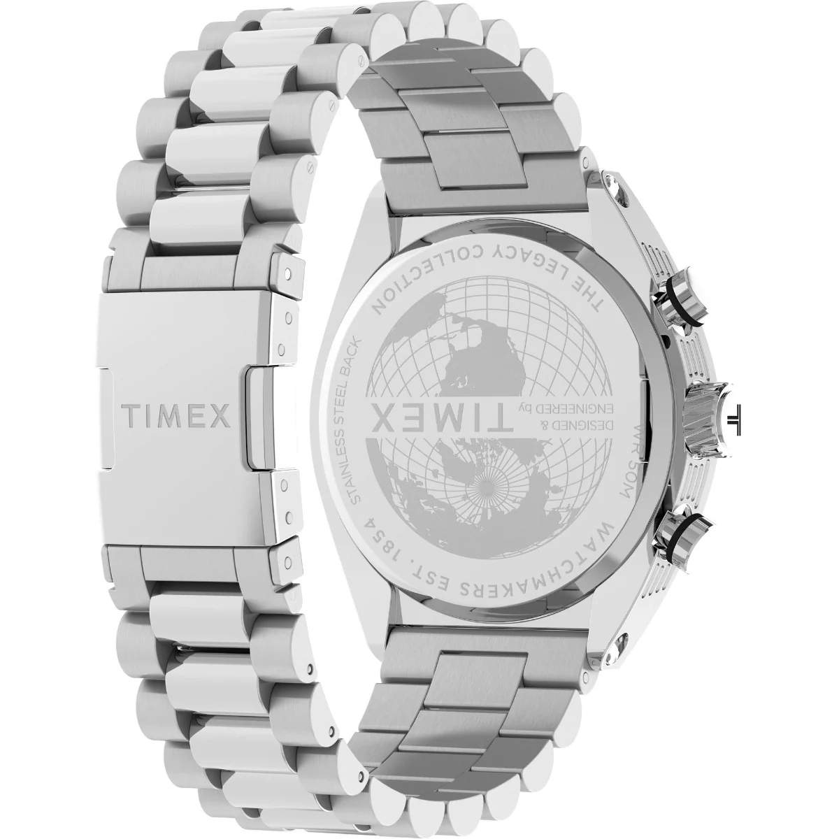 Timex Legacy Tonneau Chronograph 42mm Stainless Steel Bracelet Watch - Image 5