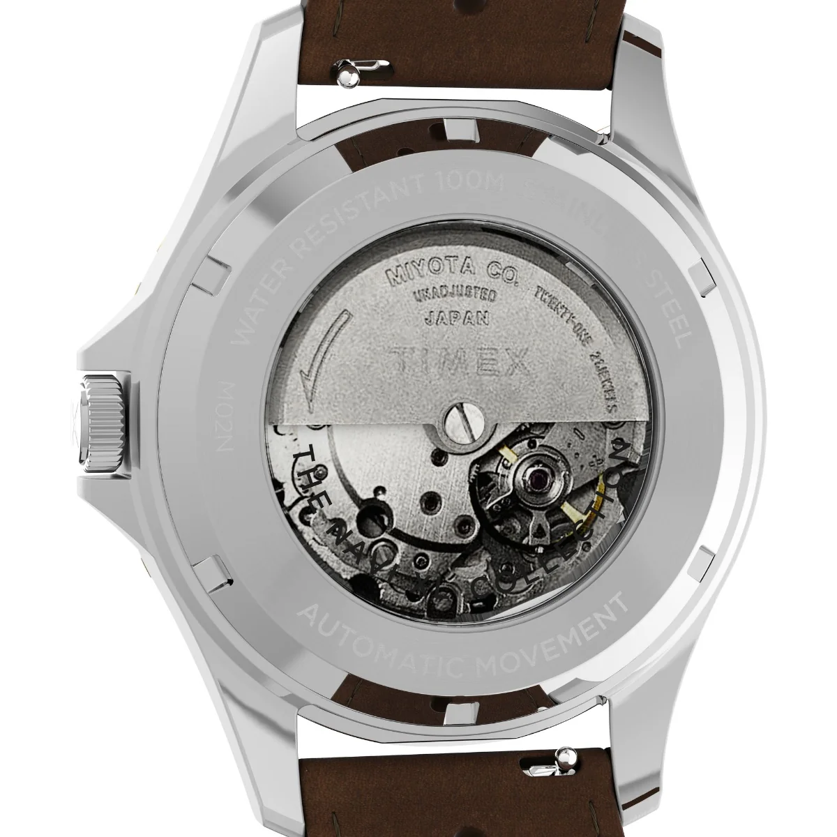 Navi XL Automatic 41mm Leather Strap Watch - Image 3