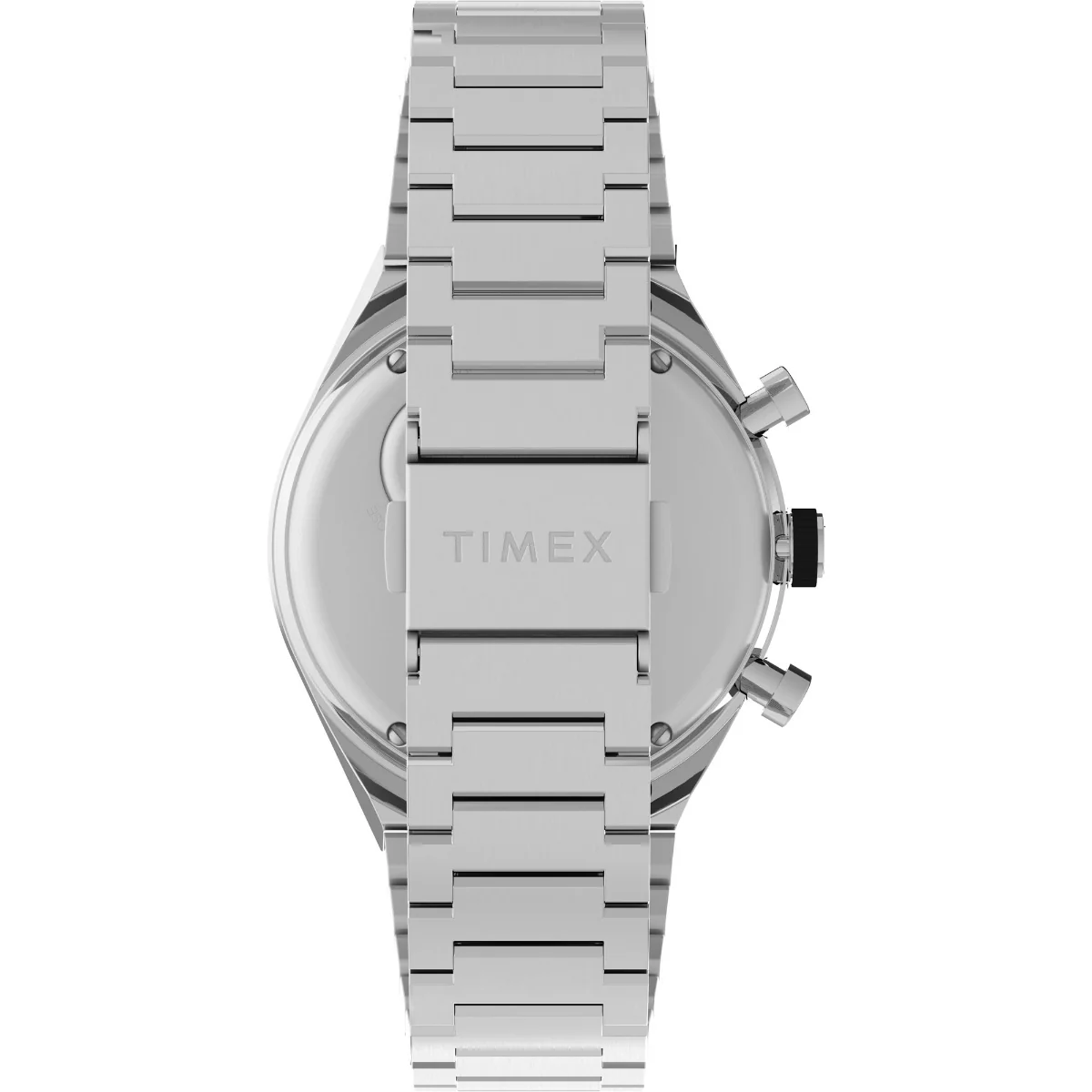 Q Timex 3-Time Zone Chronograph 40mm Stainless Steel Bracelet Watch - Image 4