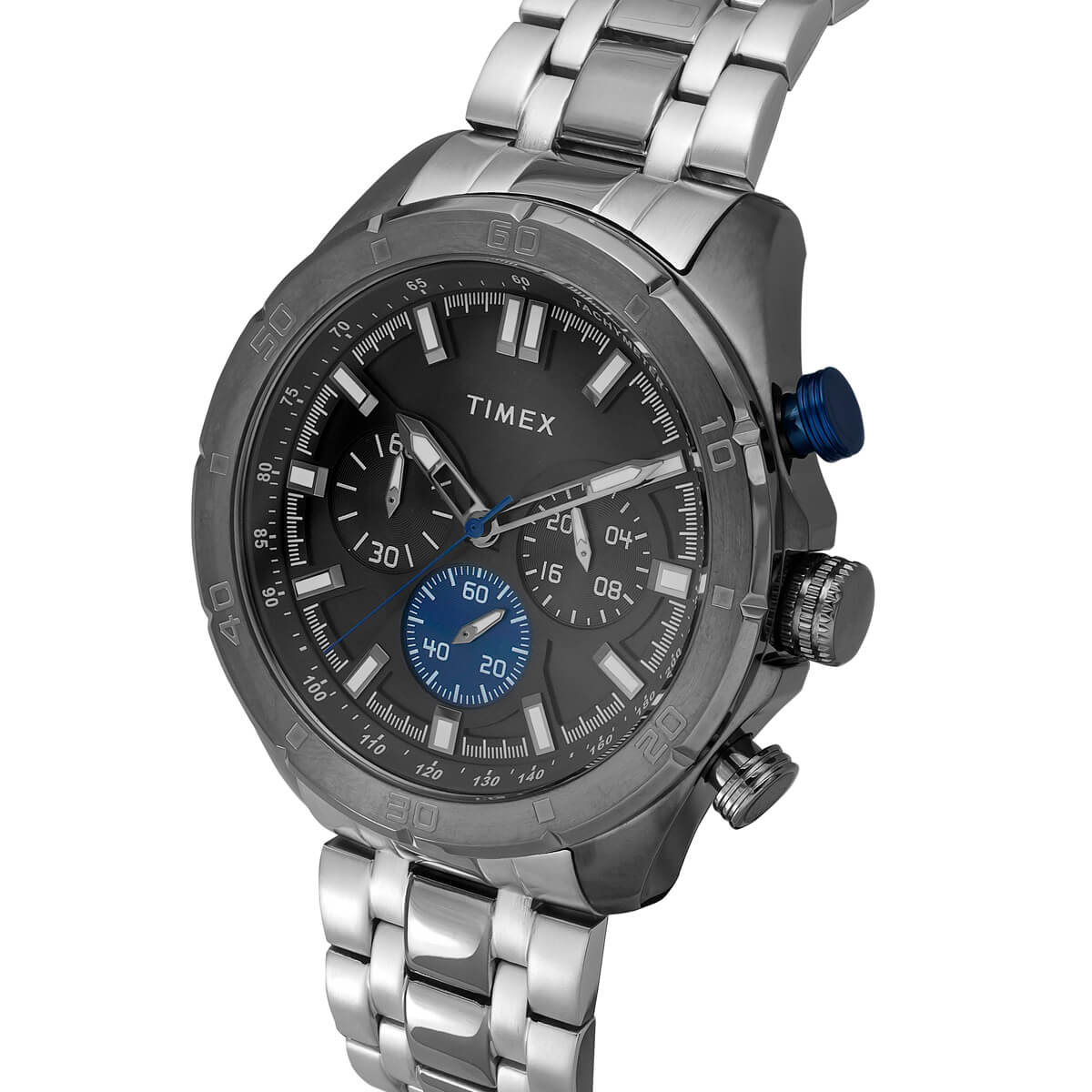 Timex E Class Men's Black Dial Round Case Chronograph Function Watch -TWEG20301 - Image 2