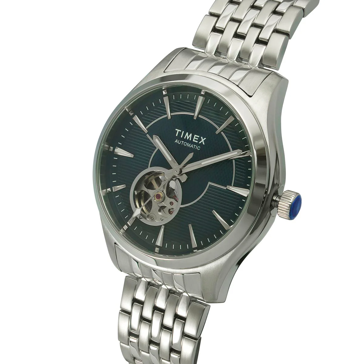 Timex E Class Men's Blue Dial Round Case Automatic Function Watch -TWEG21002 - Image 3