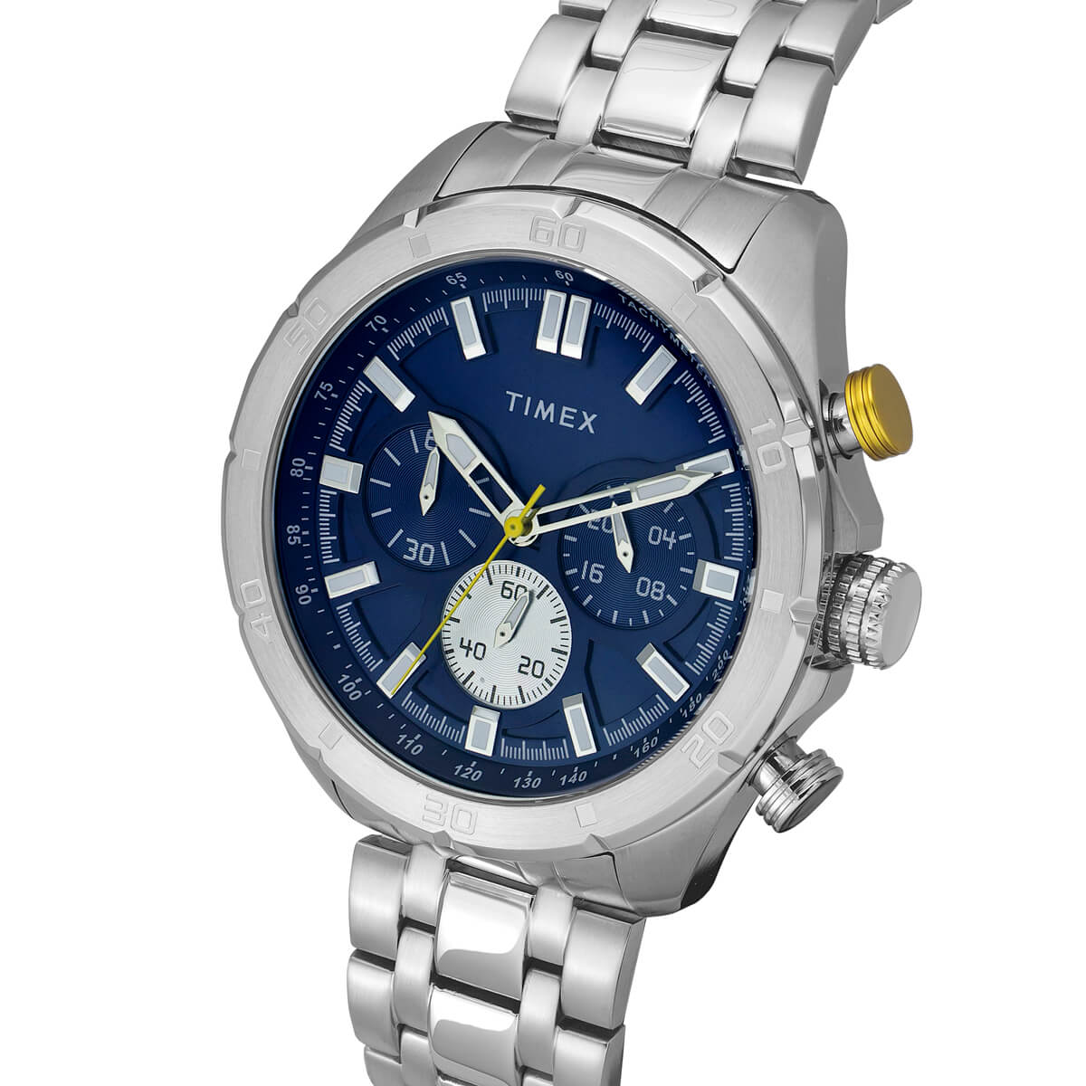 Timex E Class Men's Blue  Dial Round Case Chronograph Function Watch -TWEG20302 - Image 2