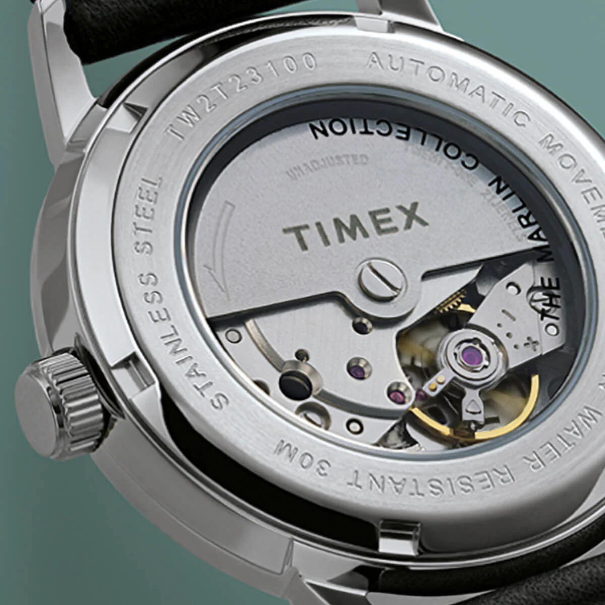 Timex Heritage Collection Men's Mechanical Automatic Wind Stainless Steel Dial Round Case Automatic Function Watch -TW2T23100 - Image 5