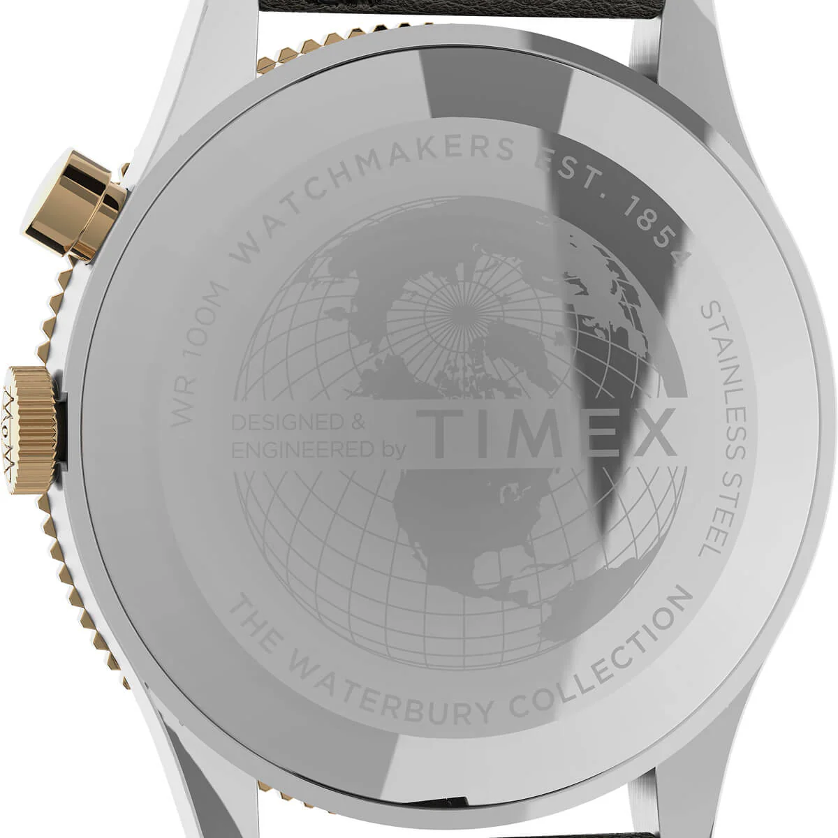 Waterbury Traditional GMT 39mm Leather Strap Watch - Image 3