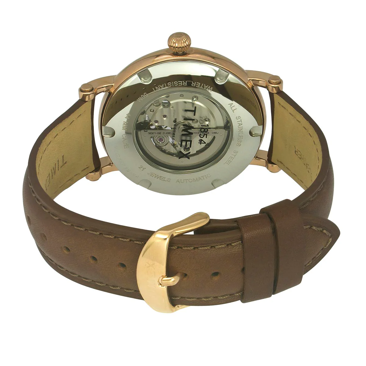 Timex E Class Men's Silver Dial Round Case Automatic Function Watch -TWEG16715 - Image 4