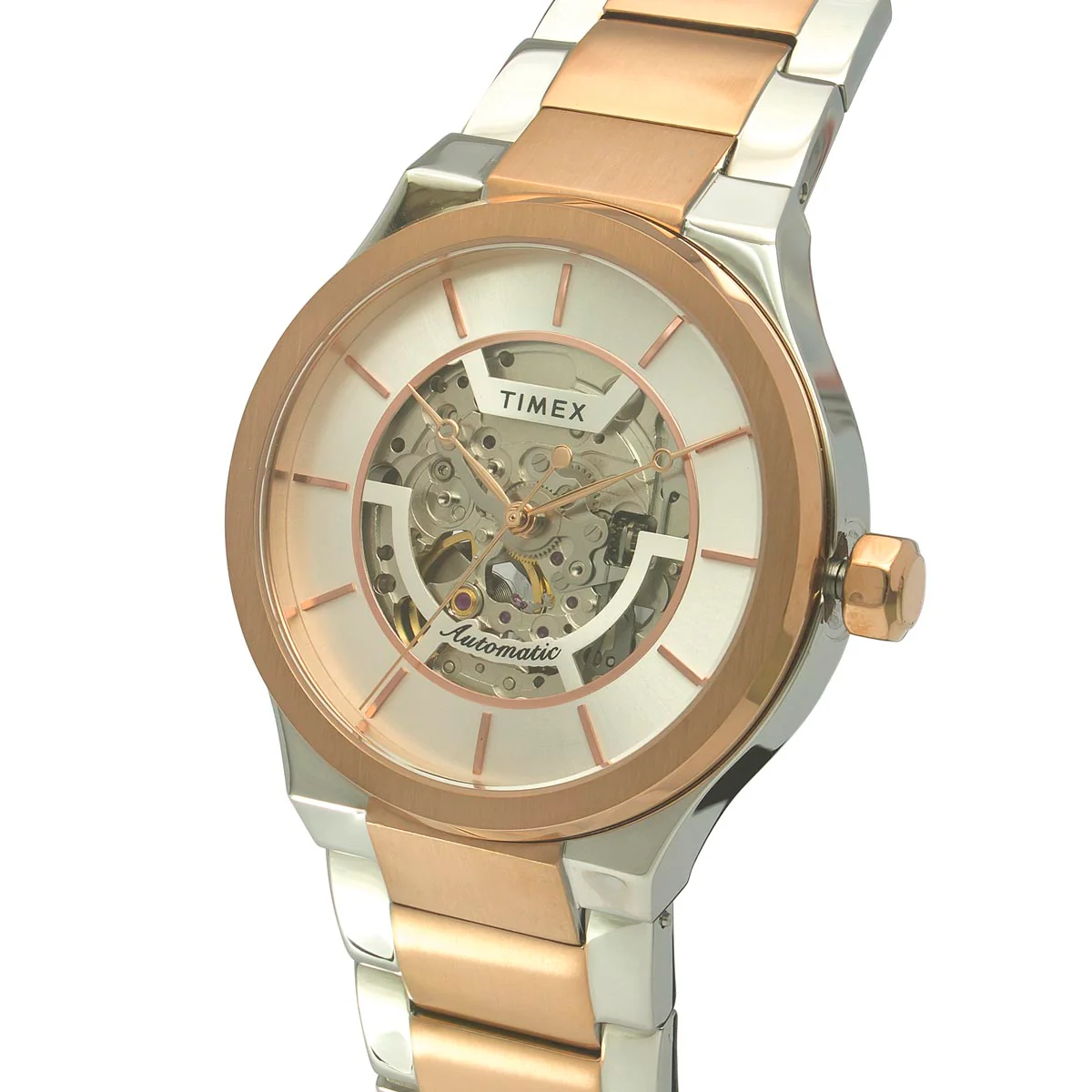 Timex E Class Men's Silver Dial Round Case Automatic Function Watch -TWEG20901 - Image 3