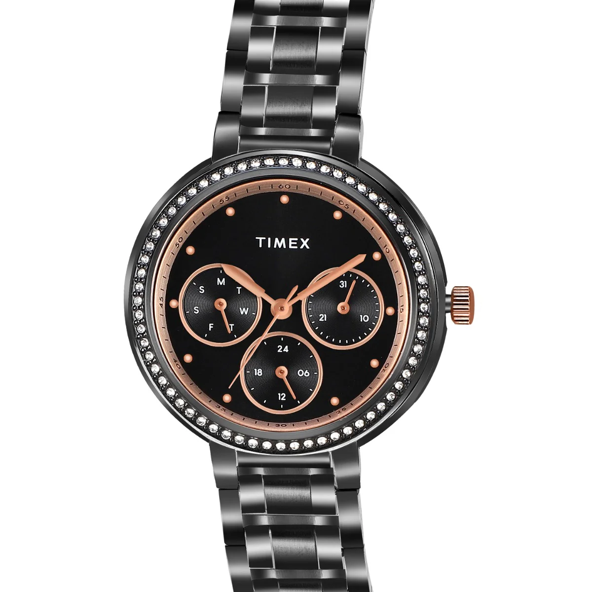 Timex Multifunction Analog Black Dial Women Watch - TW000Z304 - Image 2