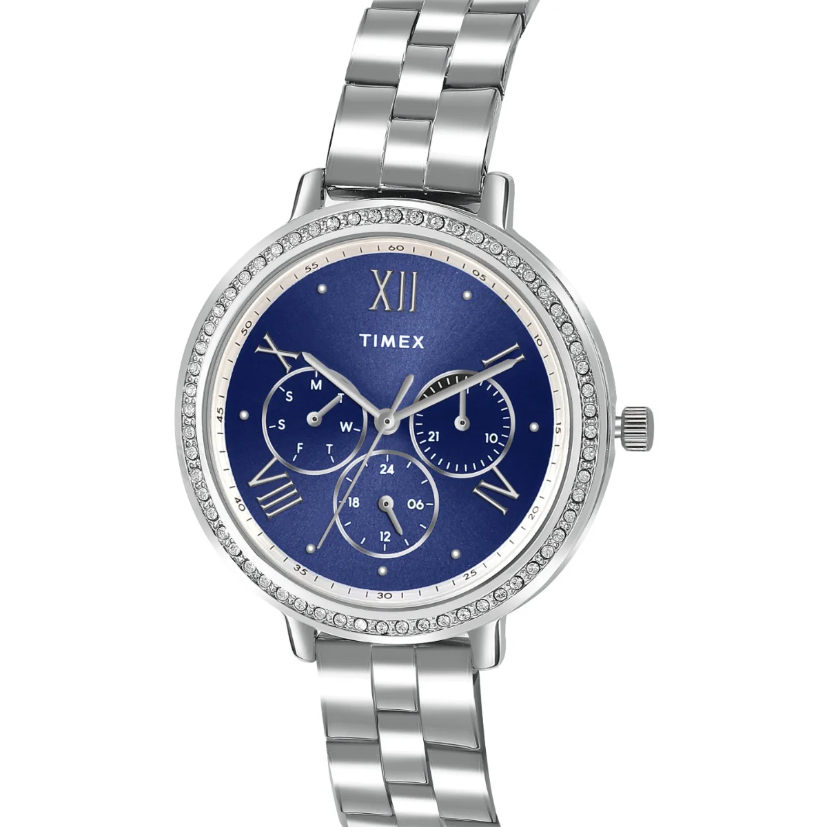Timex Multifunction Analog Blue Dial Women Watch - TW000Z500 - Image 2