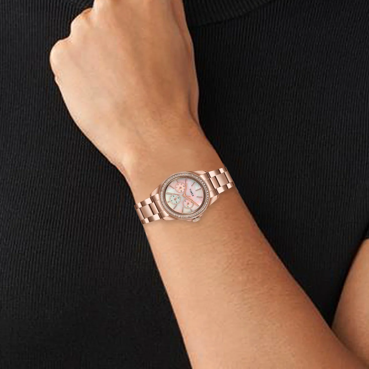 Timex Multifunction Analog Mother of Pearl White Dial Women Watch - TW000Z403 - Image 5