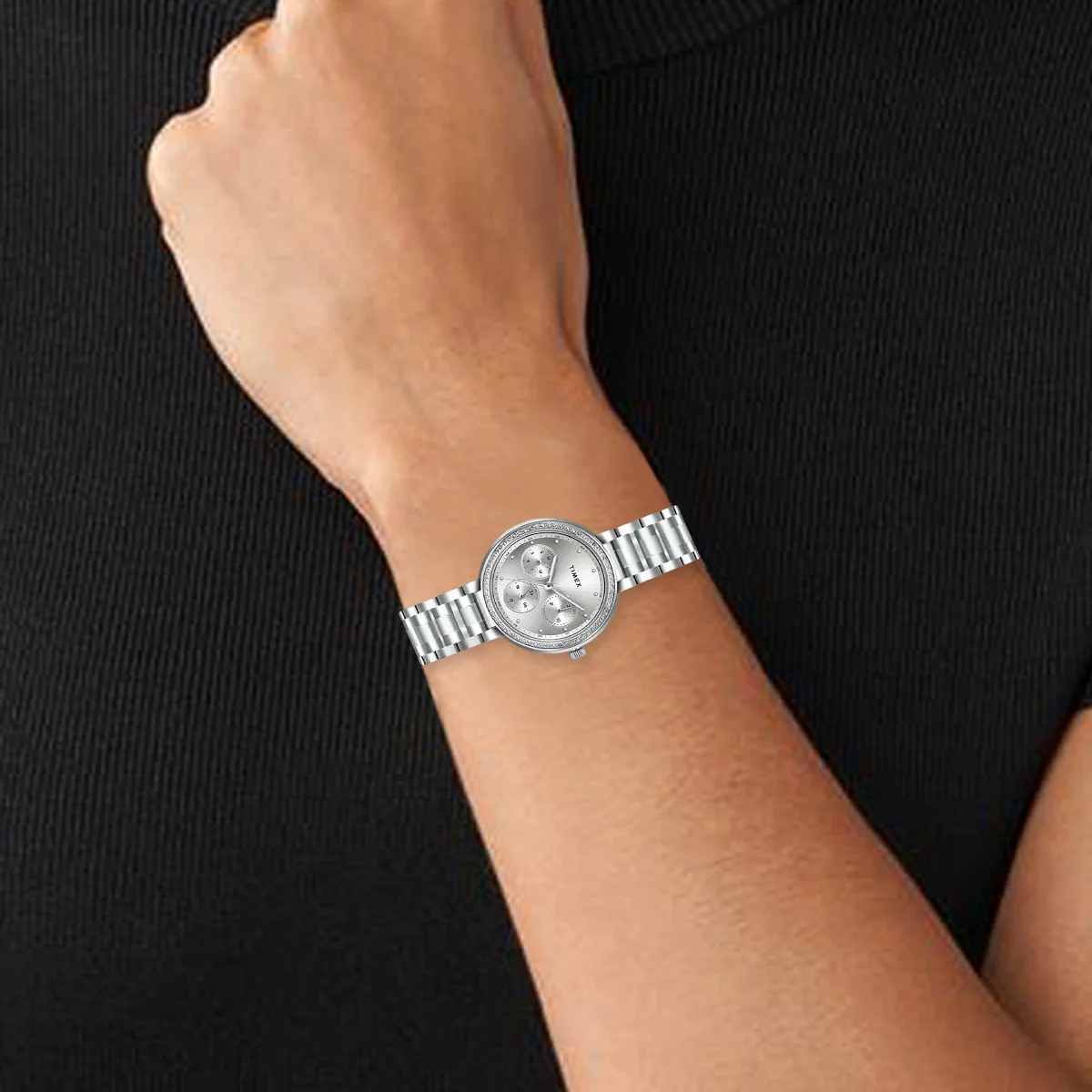 Timex Multifunction Analog Silver Dial Women Watch - TW000Z300 - Image 5
