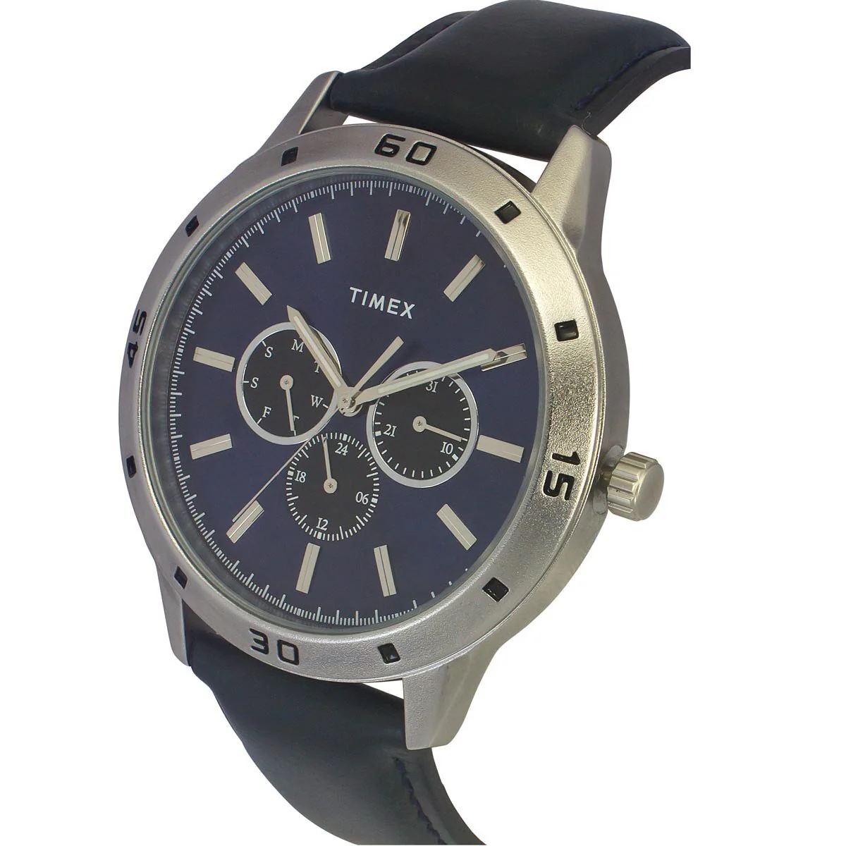 Timex Multifunction Men Analog Blue Dial Coloured Quartz Watch, Round Dial with 30 mm Case width - TWEG135SMU01 - Image 2