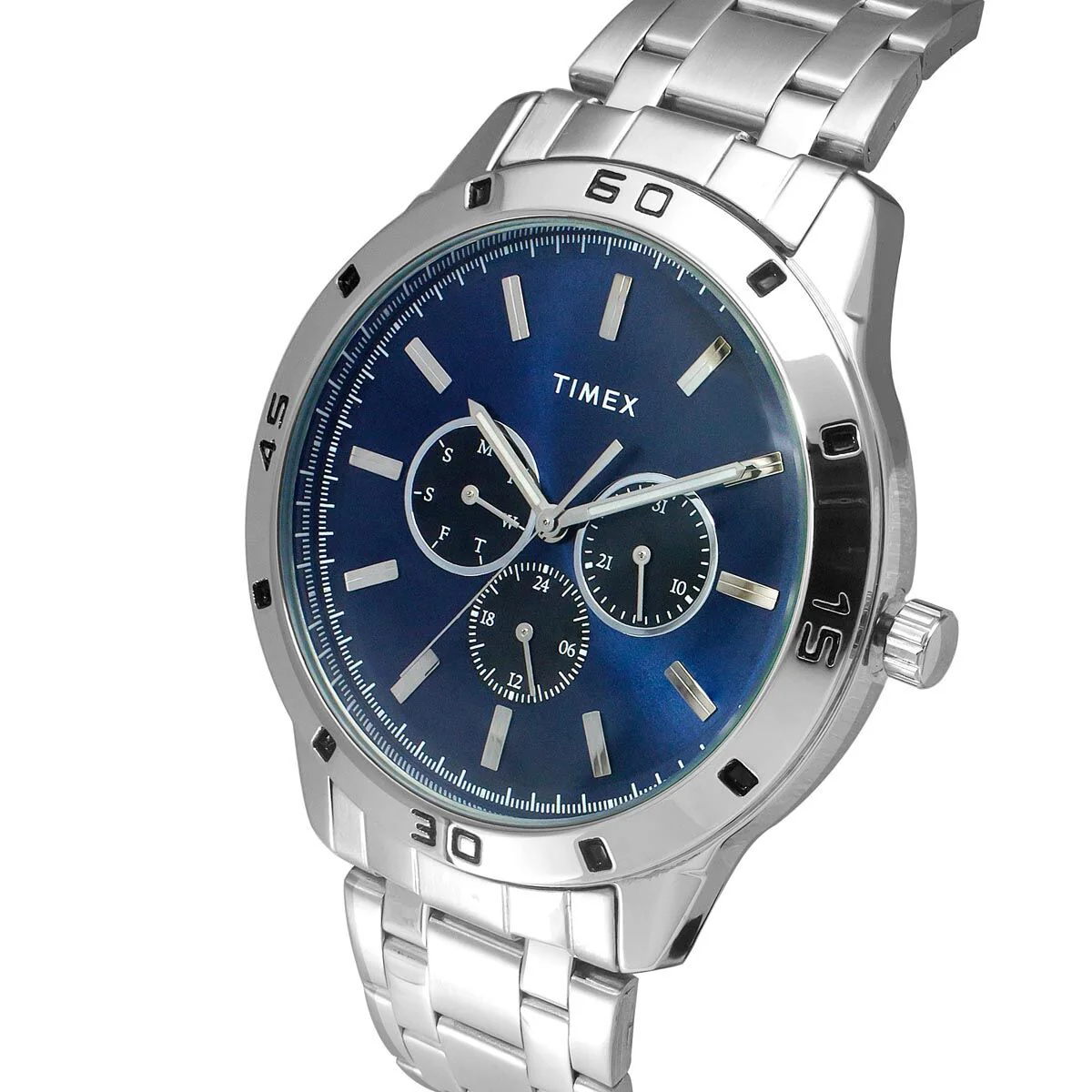 Timex Multifunction Men Analog Blue Dial Coloured Quartz Watch, Round Dial with 30 mm Case width - TWEG135SMU03 - Image 2